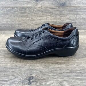 Aravon by New Balance Black Leather Lace Up Comfort Walking Shoes Men 9.5D